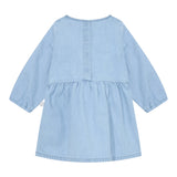Stella Mccartney Abito Manica Lunga tinta unita con Stampa Azzurro per Neonata TX1020 AZZURRO STELLA McCARTNEY 