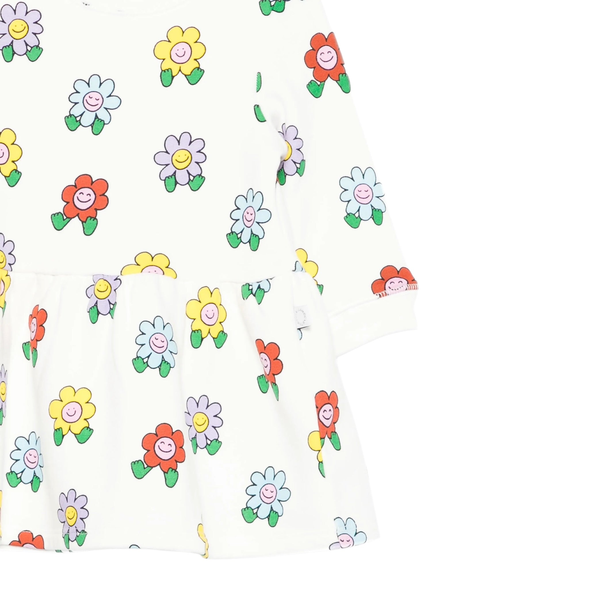 Stella Mccartney Abito Manica Lunga tinta unita con Stampe Bianco per Neonata TX1040 BIANCO STELLA McCARTNEY 