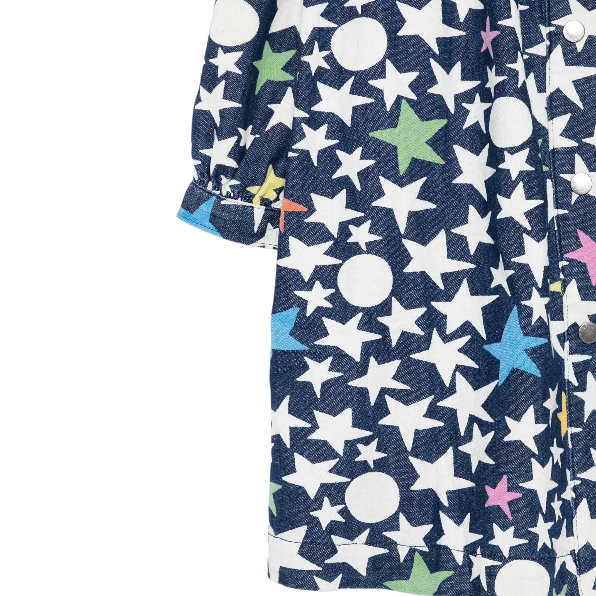 Stella Mccartney Abito Manica Lunga tinta unita Stampa Stelle Blu per Neonata TX1B70N BLU STELLA McCARTNEY 