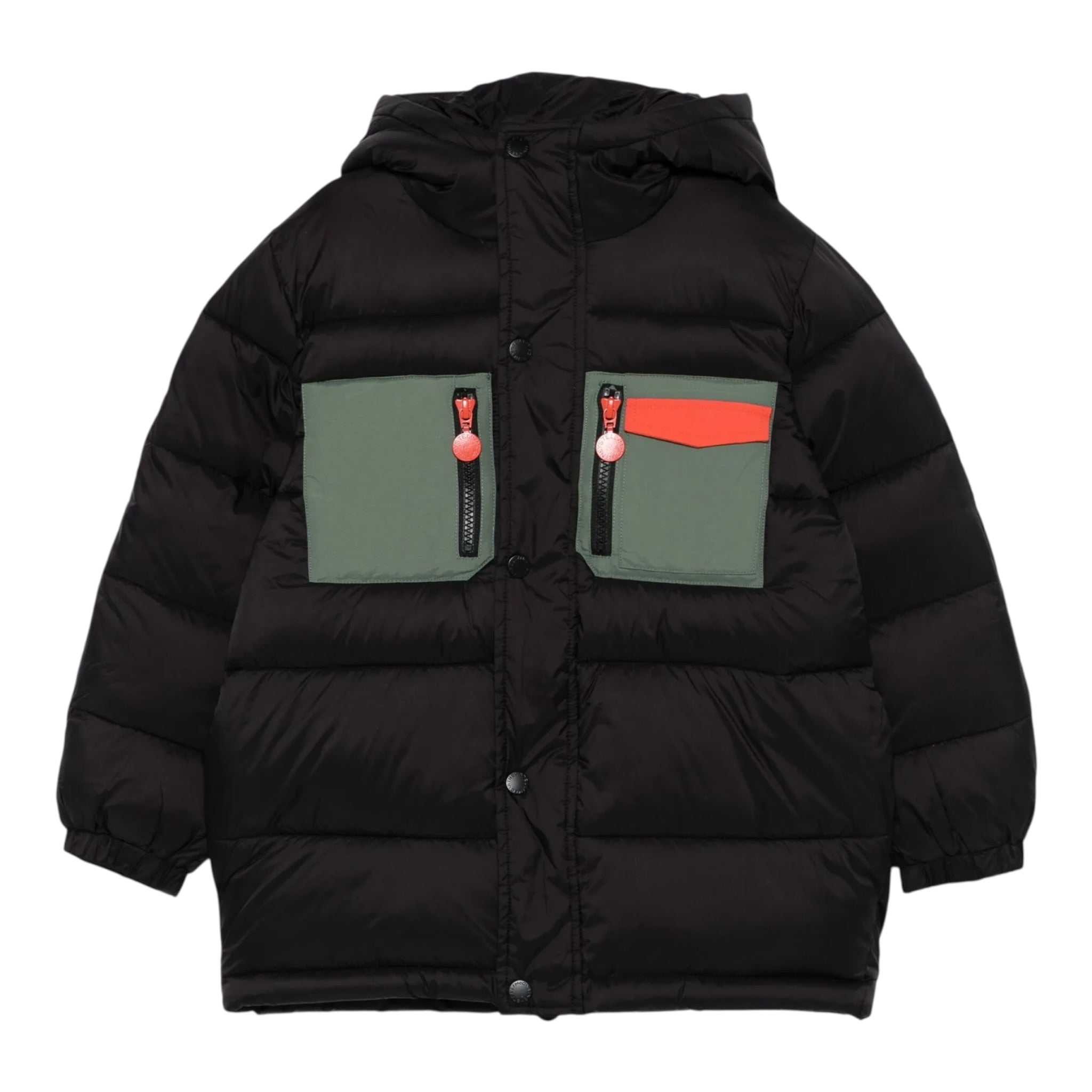 Stella Mccartney Giubbino tinta unita con Cappuccio Nero per Bambino TX2Q27 NERO STELLA McCARTNEY 