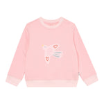 Stella Mccartney Felpa Chiusa Girocollo tinta unita con Stampe Rosa per Neonata TX4100 ROSA STELLA McCARTNEY 
