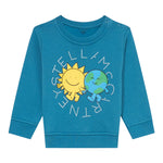 Stella Mccartney Felpa Chiusa Girocollo Tnta Unita con Stampa Azzurro per Bambino TX4520 AZZURRO STELLA McCARTNEY 