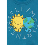 Stella Mccartney Felpa Chiusa Girocollo Tnta Unita con Stampa Azzurro per Bambino TX4520 AZZURRO STELLA McCARTNEY 