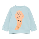Stella Mccartney Felpa Chiusa Girocollo tinta unita con Stamoa Azzurro per Neonato TX4610 AZZURRO STELLA McCARTNEY 
