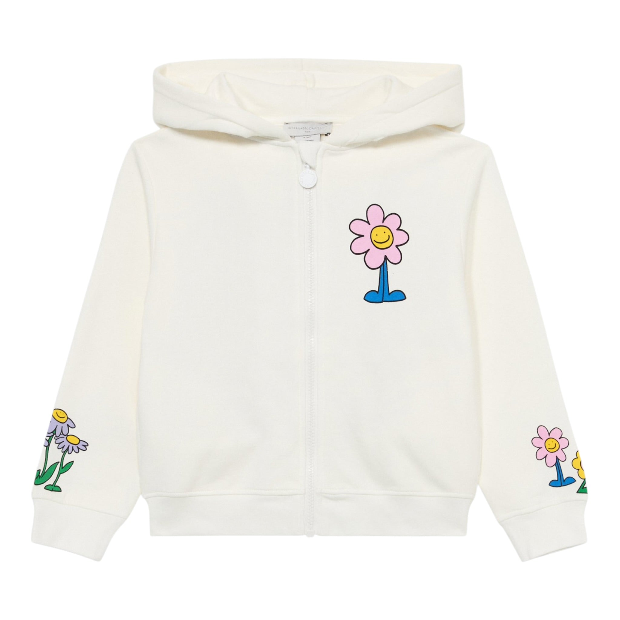 Stella Mccartney Felpa con Zip E Cappuccio tinta unita Panna per Bambina TX4A40 PANNA STELLA McCARTNEY 