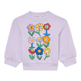 Stella Mccartney Felpa Chiusa Girocollo tinta unita con Stampe Lilla per Bambina TX4A60 LILLA STELLA McCARTNEY 