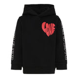 Stella Mccartney Felpa Chiusa con Cappuccio tinta unita con Logo Nero per Bambina TX4B90X NERO STELLA McCARTNEY 