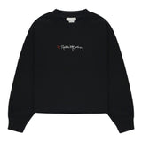 Stella Mccartney Felpa Chiusa Girocollo tinta unita con Stampa Nero per Bambina TX4C50 NERO STELLA McCARTNEY 
