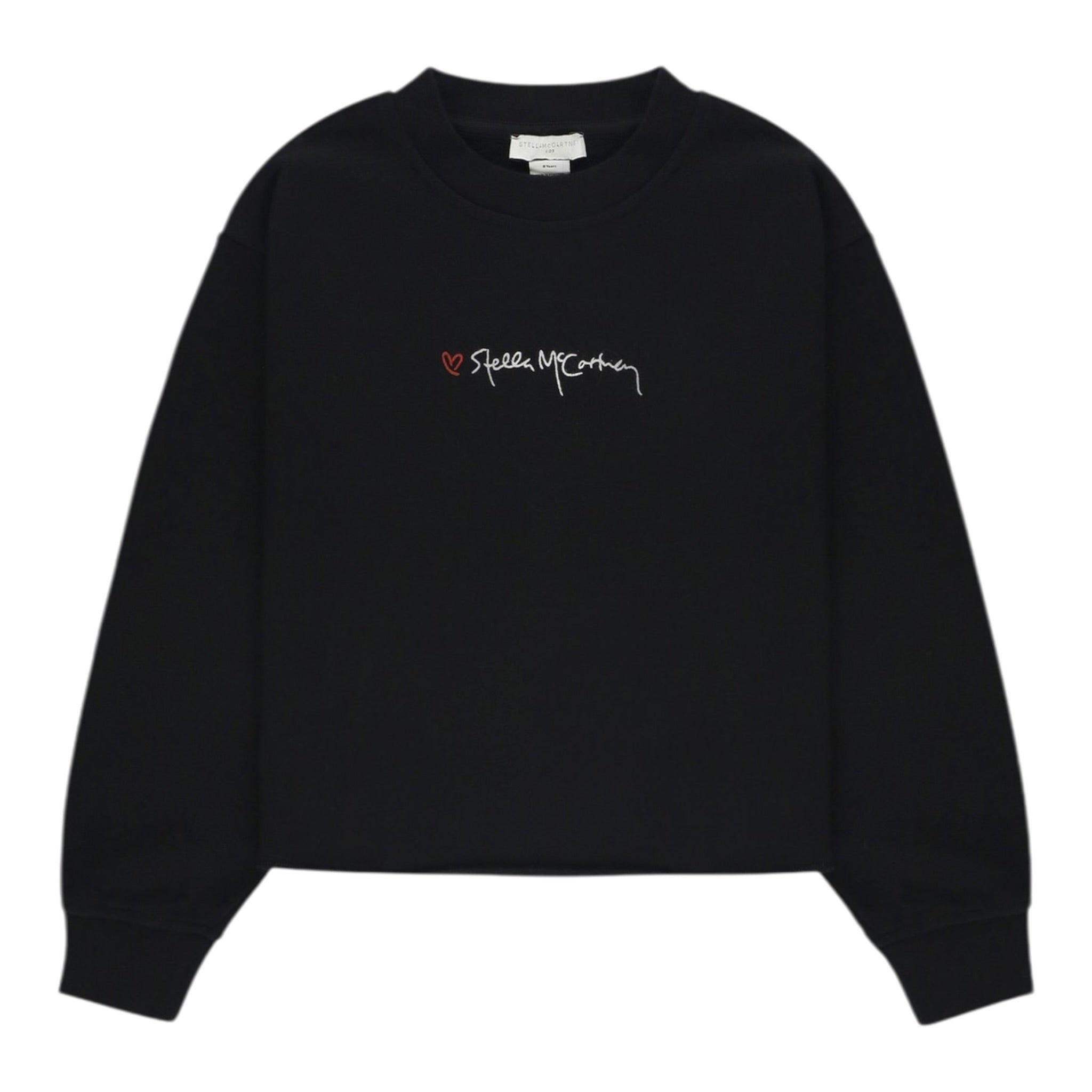 Stella Mccartney Felpa Chiusa Girocollo tinta unita con Stampa Nero per Bambina TX4C50 NERO STELLA McCARTNEY 