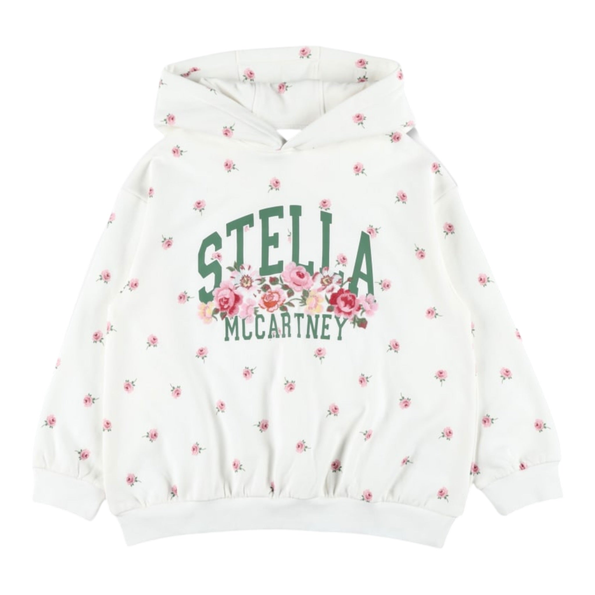 Stella Mccartney Felpa Chiusa con Cappuccio tinta unita con Stampe Panna per Bambina TX4C60 PANNA STELLA McCARTNEY 