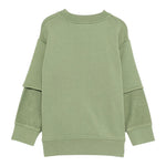 Stella Mccartney Felpa Chiusa Girocollo tinta unita con Logo Verde per Bambino TX4R40 VERDE STELLA McCARTNEY 