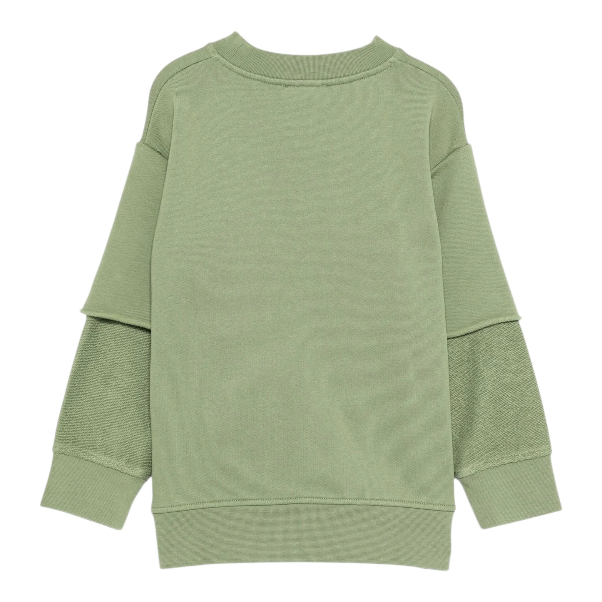 Stella Mccartney Felpa Chiusa Girocollo tinta unita con Logo Verde per Bambino TX4R40 VERDE STELLA McCARTNEY 