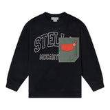 Stella Mccartney Felpa Chiusa Girocollo tinta unita con Stampa Nero per Bambino TX4R70 NERO STELLA McCARTNEY 