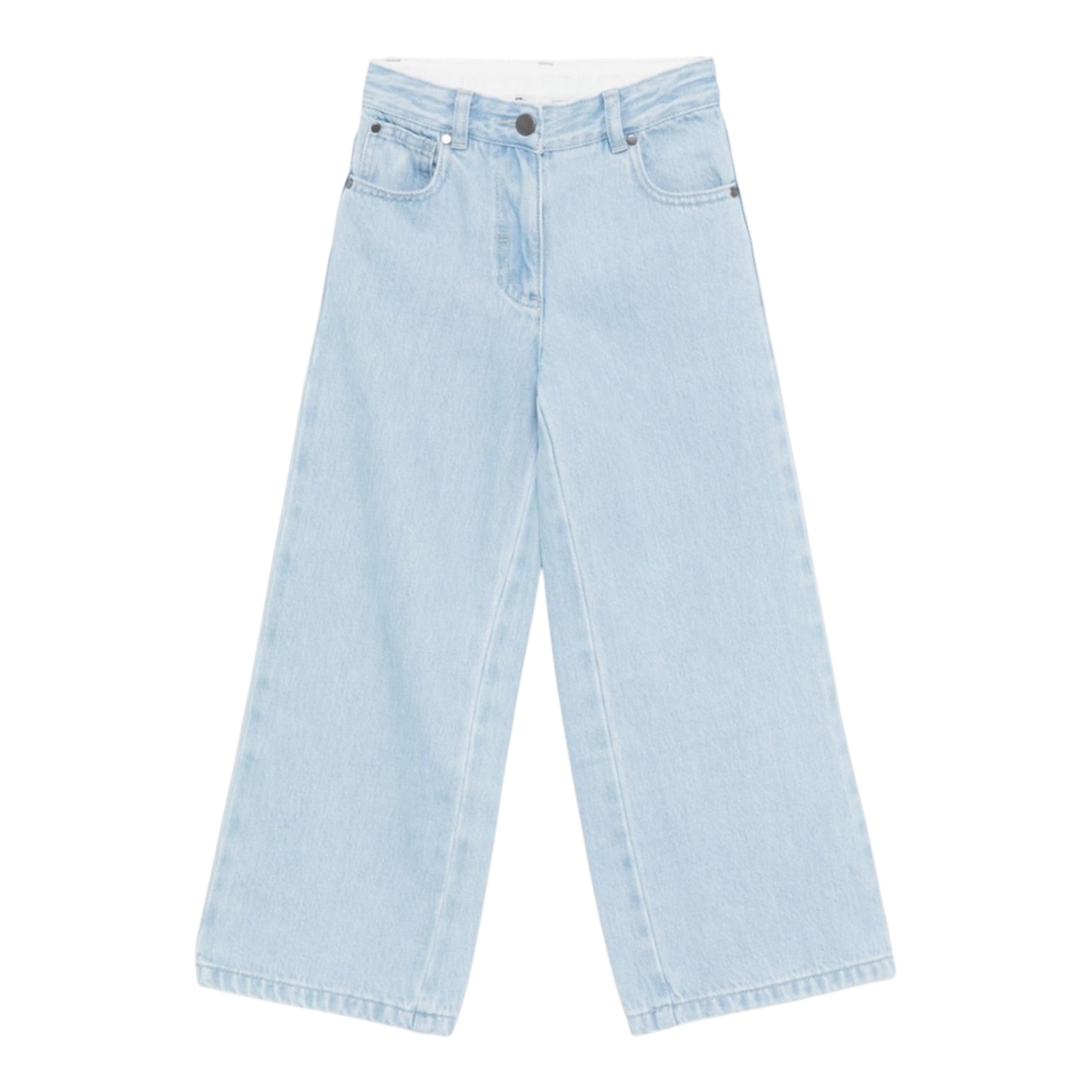 Stella Mccartney Jeans tinta unita Modello Palazzo Azzurro per Bambina TX6A00X AZZURRO STELLA McCARTNEY 