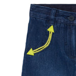 Stella Mccartney Jeans tinta unita con Stampe Blu per Bambina TX6B90 BLU STELLA McCARTNEY 