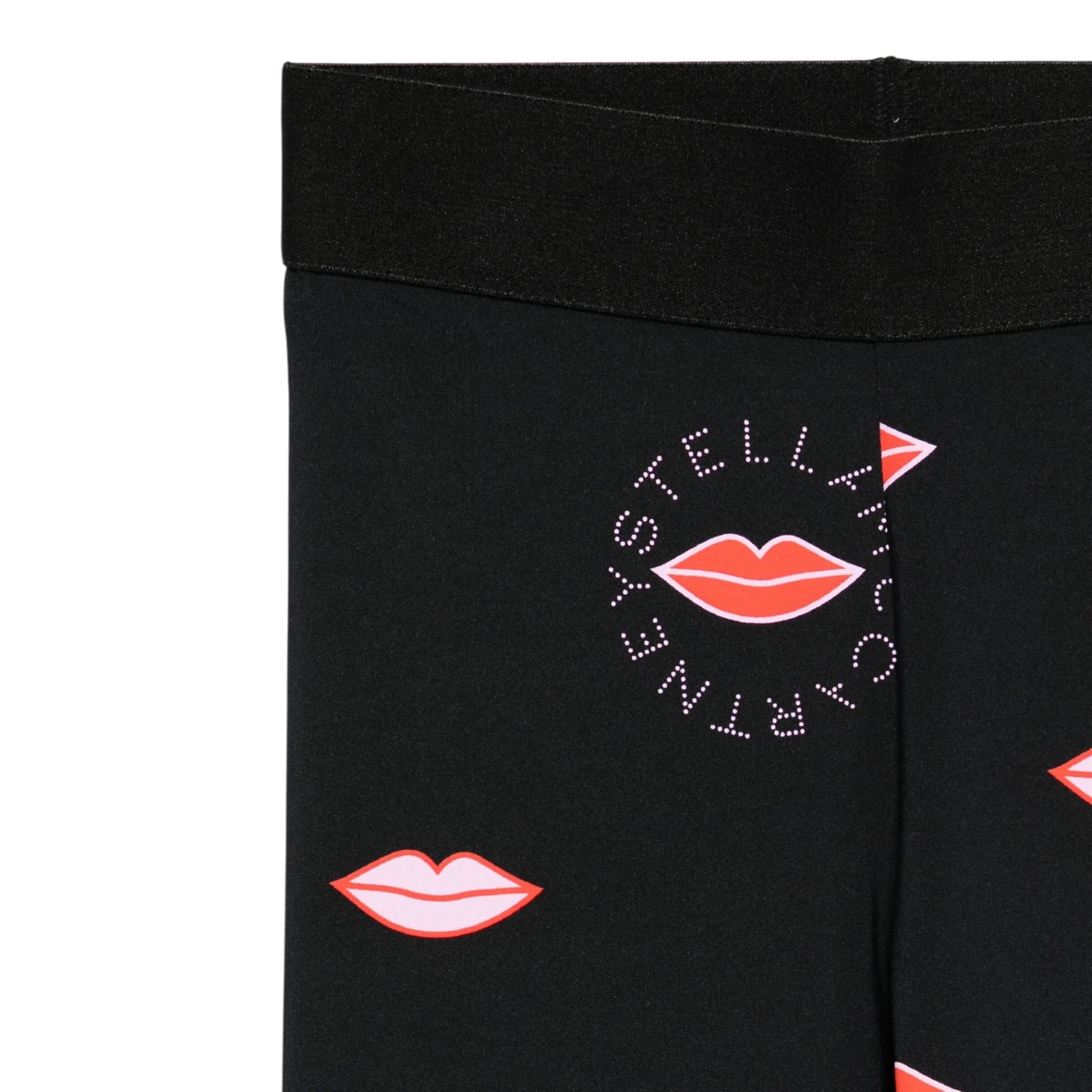 Stella Mccartney Leggins tinta unita con Stampe Nero per Bambina TX6E50 NERO STELLA McCARTNEY 