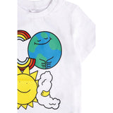 Stella Mccartney T-Shirt Girocollo tinta unita con Stampa Bianco per Bambino TX8521 BIANCO STELLA McCARTNEY 