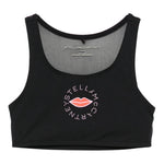 Stella Mccartney Top Giromanica tinta unita con Stampa Nero per Bambina TX8D32 NERO STELLA McCARTNEY 