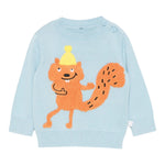Stella Mccartney Maglia Girocollo tinta unita con Ricami Azzurro per Bambino TX9P60 AZZURRO STELLA McCARTNEY 