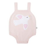 Stella Mccartney Body Giromanica tinta unita con Ricami Rosa per Neonata TXA022 ROSA STELLA McCARTNEY 