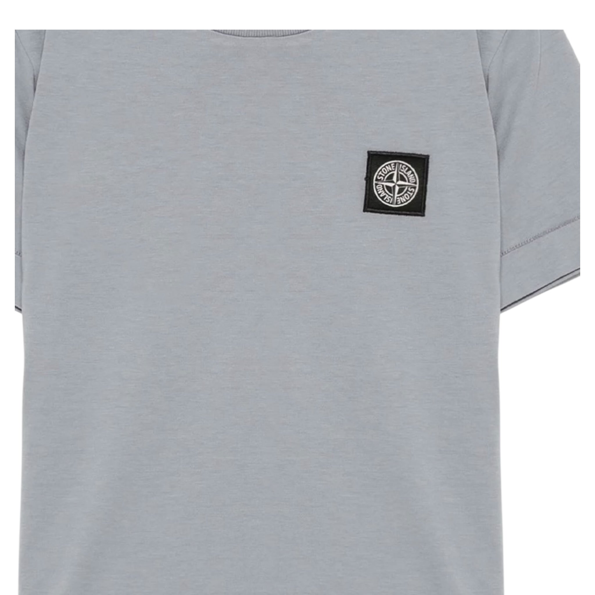 Stone Island T-Shirt tinta unita con Logo Grigio per Bambino K2S162100006 GRIGIO STONE ISLAND 