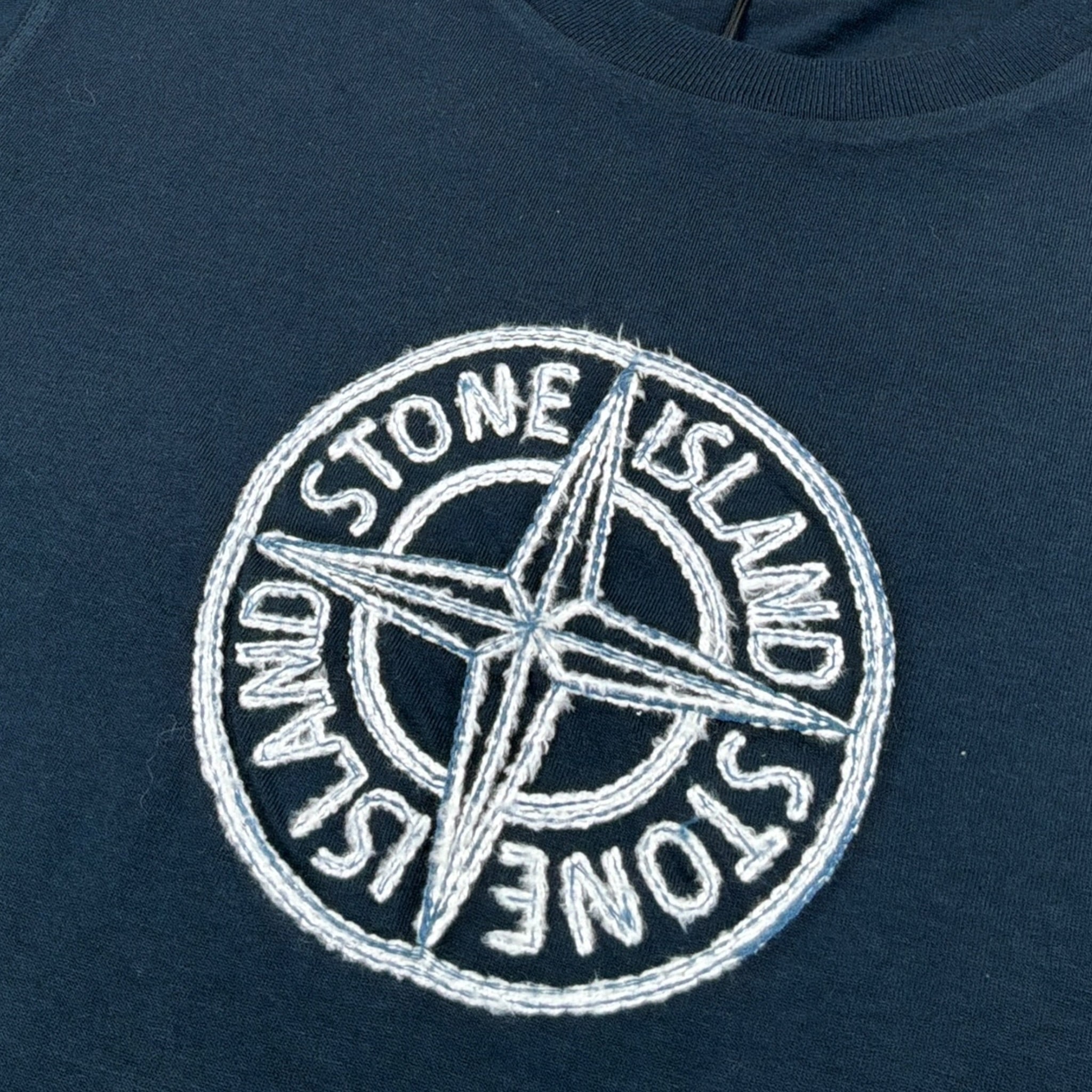 Stone Island T-Shirt tinta unita con Logo Blu per Bambino K2S162100008 BLU STONE ISLAND 