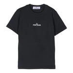 Stone Island T-Shirt tinta unita con Logo Nero per Bambino K2S162100010 NERO STONE ISLAND 