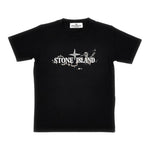 Stone Island T-Shirt tinta unita con Logo Nero per Bambino K2S16210100010 NERO STONE ISLAND 