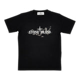 Stone Island T-Shirt tinta unita con Logo Nero per Bambino K2S16210100010 NERO STONE ISLAND 