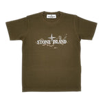 Stone Island T-Shirt tinta unita con Logo Verde per Bambino K2S16210100010 VERDE STONE ISLAND 