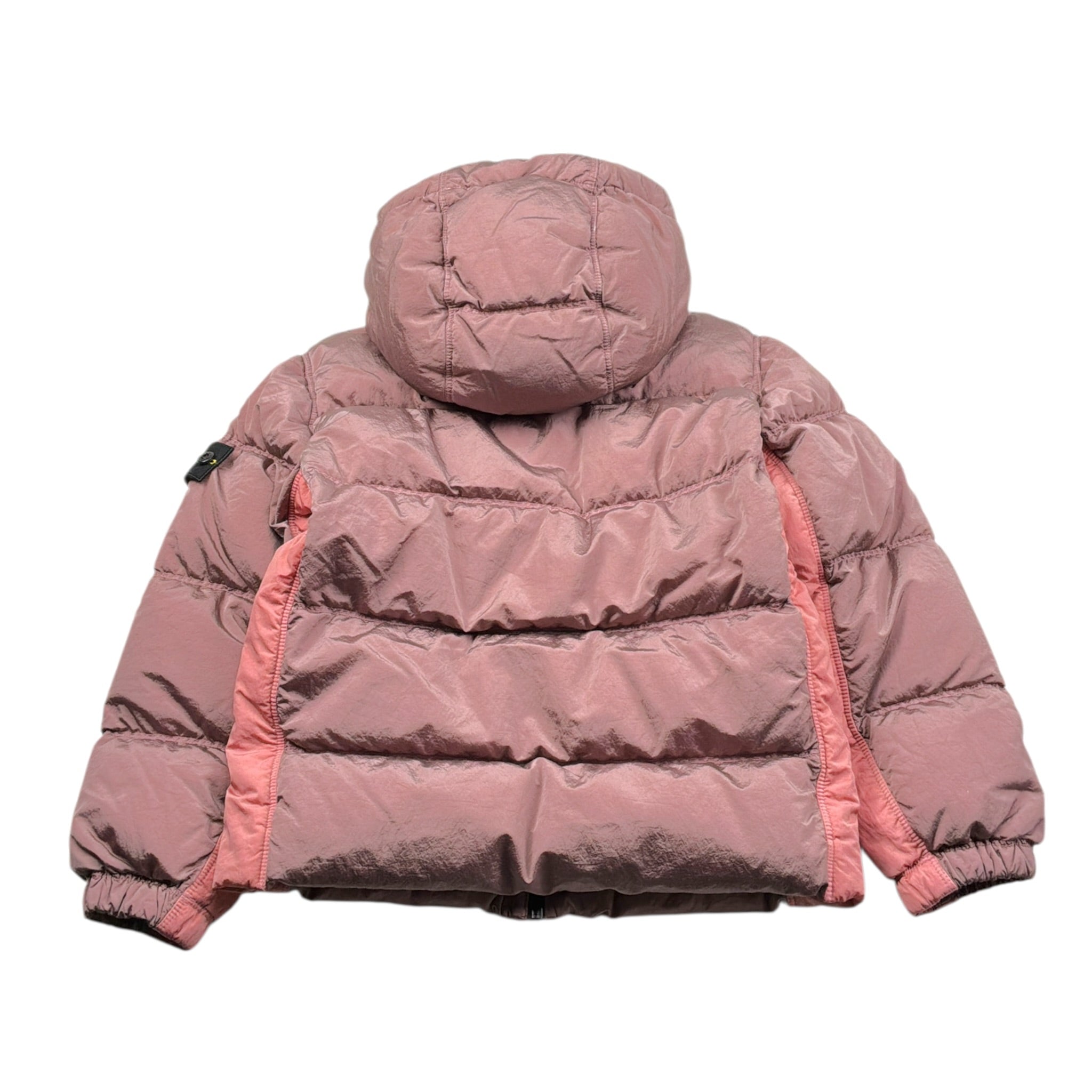 Stone Island Giubbino tinta unita con Zip E Cappuccio Rosa per Bambina K2S164100010 ROSA STONE ISLAND 