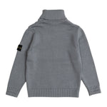 Stone Island Maglia tinta unita con Logo E Collo Alto Grigio per Bambino K2S165100018 GRIGIO STONE ISLAND 
