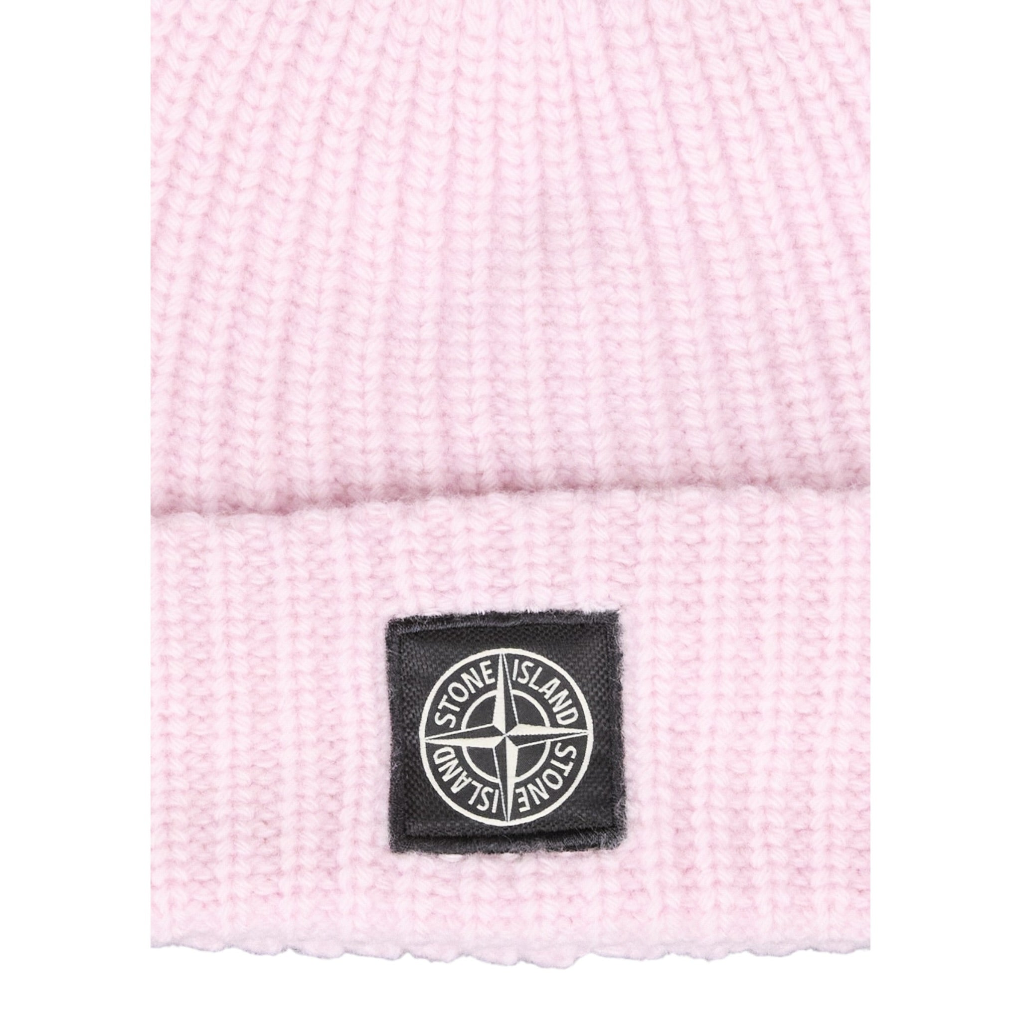 Stone Island Cappello tinta unita con Logo Rosa per Bambino K2S16N100003 ROSA STONE ISLAND 