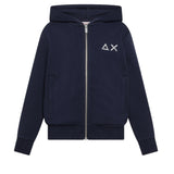 Sun68 Felpa con Zip E Cappuccio tinta unita Blu per Bambino F45302X BLU SUN68 
