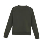 Sun68 Felpa Chiusa Girocollo tinta unita con Stampa Verde per Bambino F45320X VERDE SUN68 