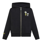 Sun68 Felpa Xon Zip E Cappuccio tinta unita Nero per Bambino F45323 NERO SUN68 