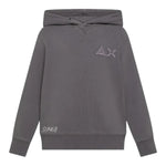 Sun68 Felpa Xhiusa con Cappuccio tinta unita Grigio per Bambino F45336 GRIGIO SUN68 