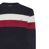 Sun68 Maglia tinta unita con Fantasia A Righe Blu per Bambino K43359 BLU SUN68 