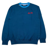 Sun68 Maglia tinta unita Girocollo Petrolio per Bambino K44330 PETROLIO SUN68 