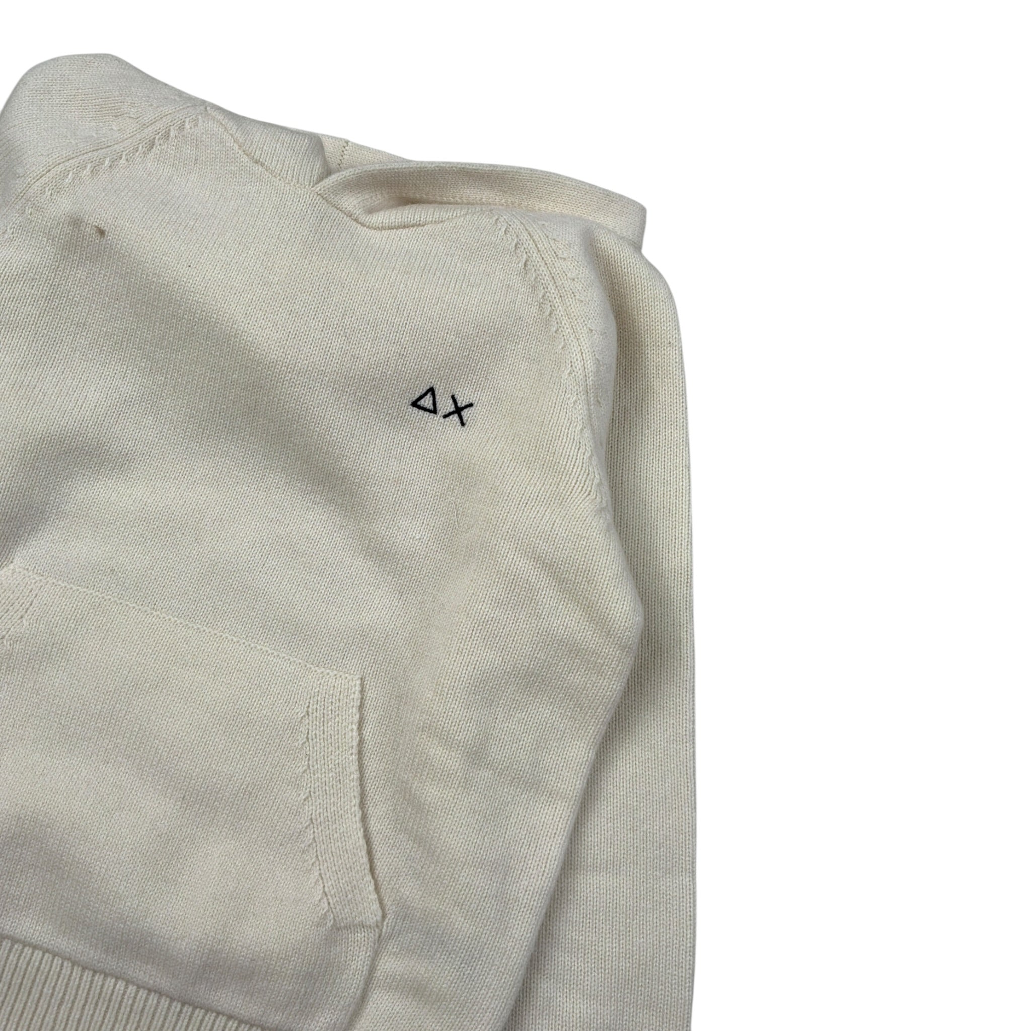 Sun68 Maglia tinta unita con Cappuccio Panna per Bambino K45313 PANNA SUN68 
