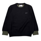 Sun68 Maglia Girocollo tinta unita Nero per Bambino K45343 NERO SUN68 