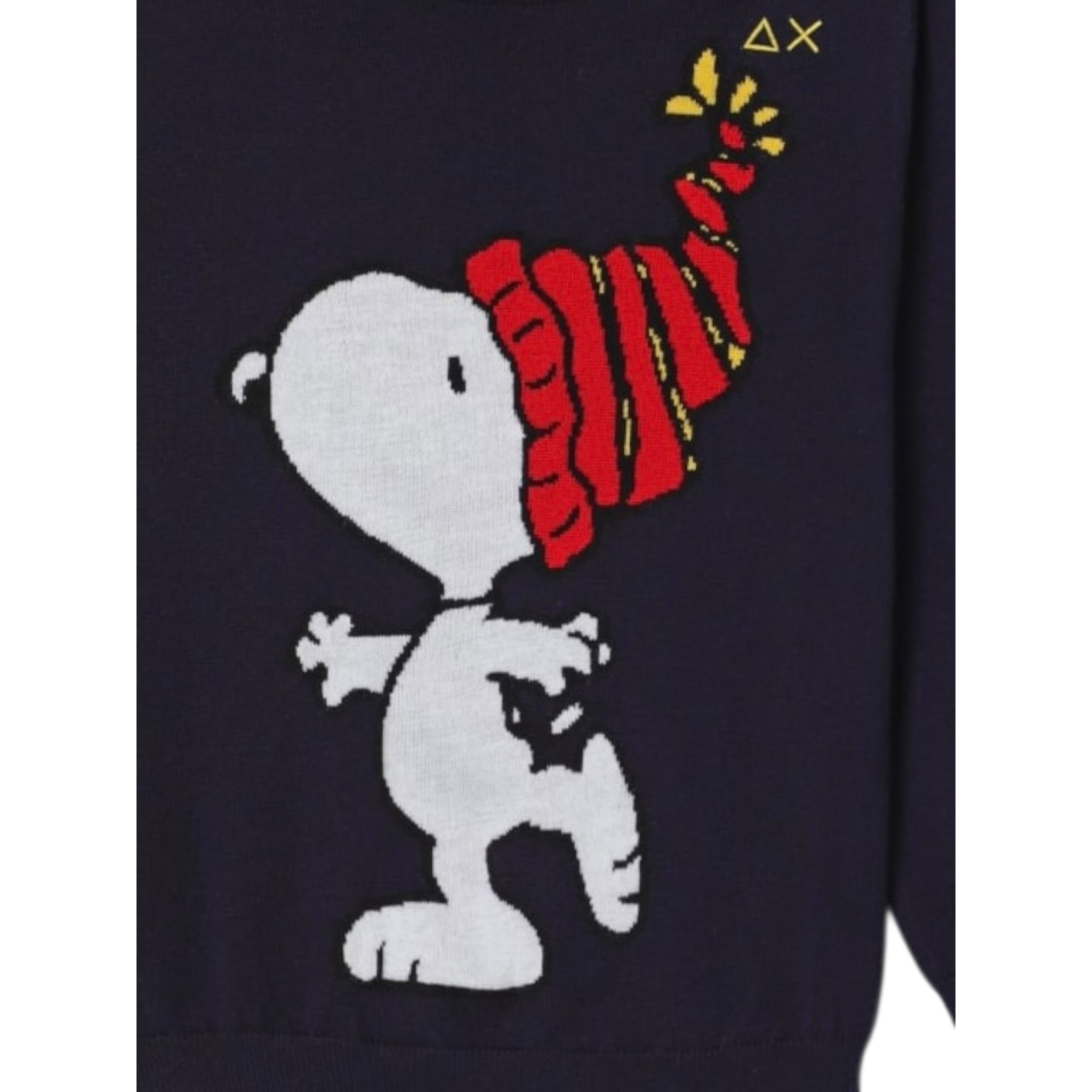 Sun68 Maglia Girocollo tinta unita con Stampa Blu per Bambino K453522 BLU SUN68 