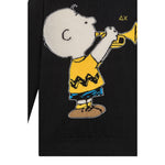 Sun68 Maglia Girocollo tinta unita con Ricamo Snoopy Nero per Bambino K45352X NERO SUN68 