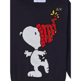 Sun68 Maglia Girocollo tinta unita con Ricamo Snoopy Blu per Bambino K45352XXXX BLU SUN68 