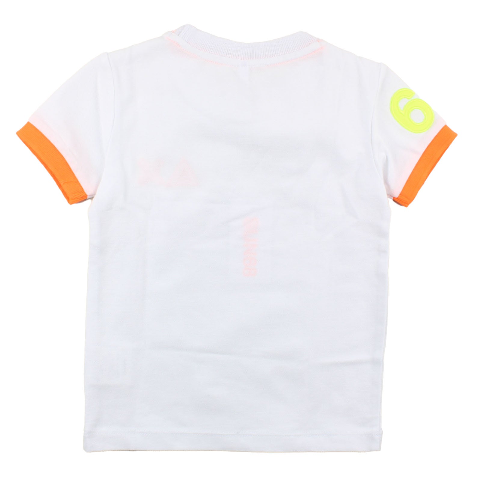 Sun68 T-Shirt Girocollo tinta unita con Logo Bianco per Bambino T32318 BIANCO SUN68 