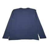 Sun68 Shirt Girocollo tinta unita con Logo Blu per Bambino T42314 BLU SUN68 