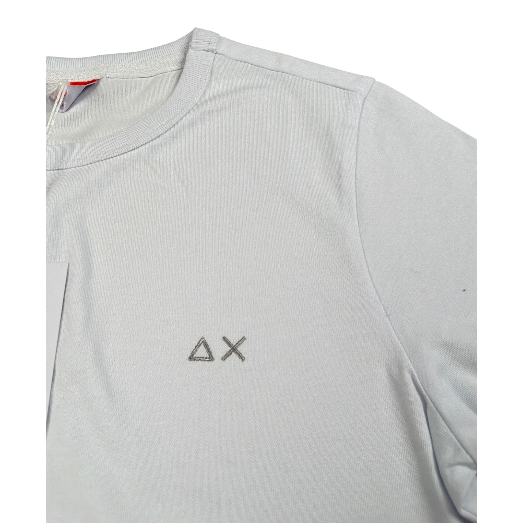 Sun68 Shirt Girocollo tinta unita con Logo Bianco per Neonato T45305N BIANCO SUN68 