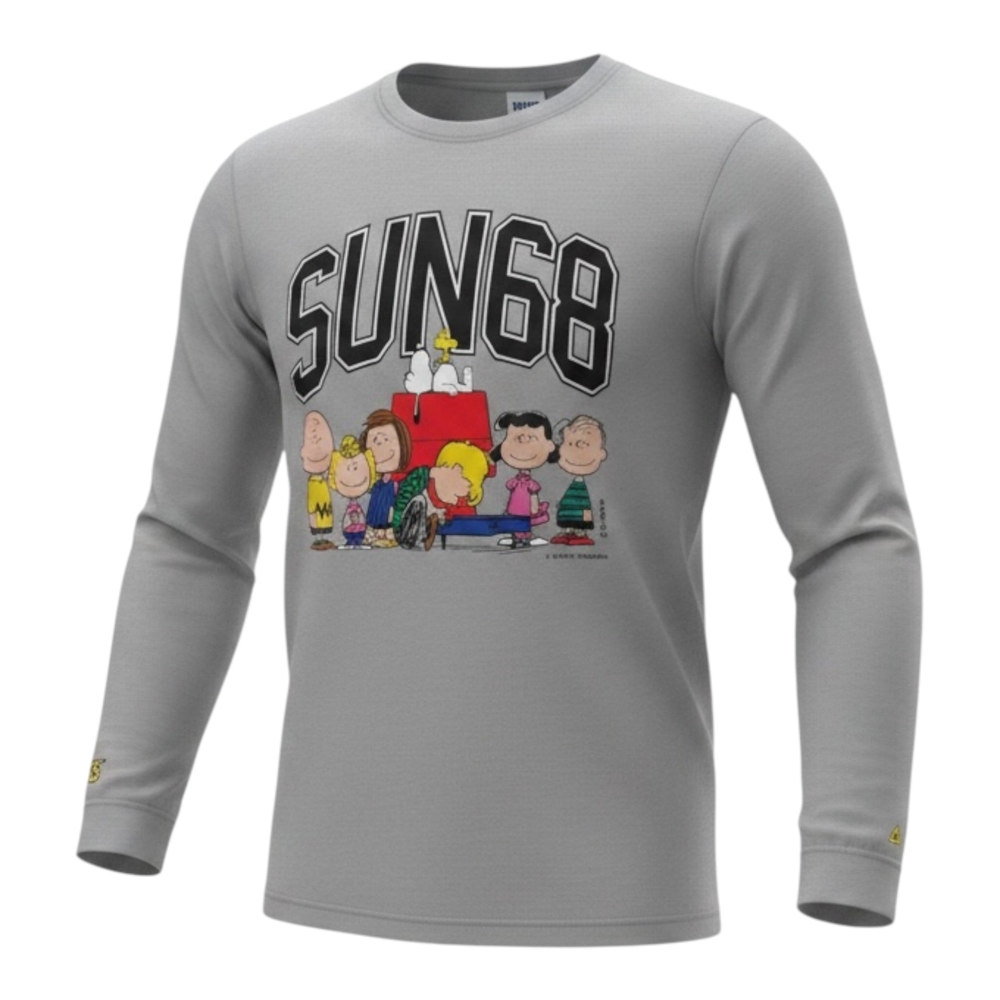 Sun68 Shirt tinta unita con Stampa Grigio per Bambino T4531000 GRIGIO SUN68 
