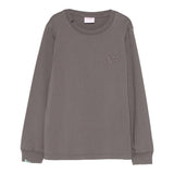 Sun68 Shirt Girocollo tinta unita con Logo Grigio per Bambino T45326 GRIGIO SUN68 