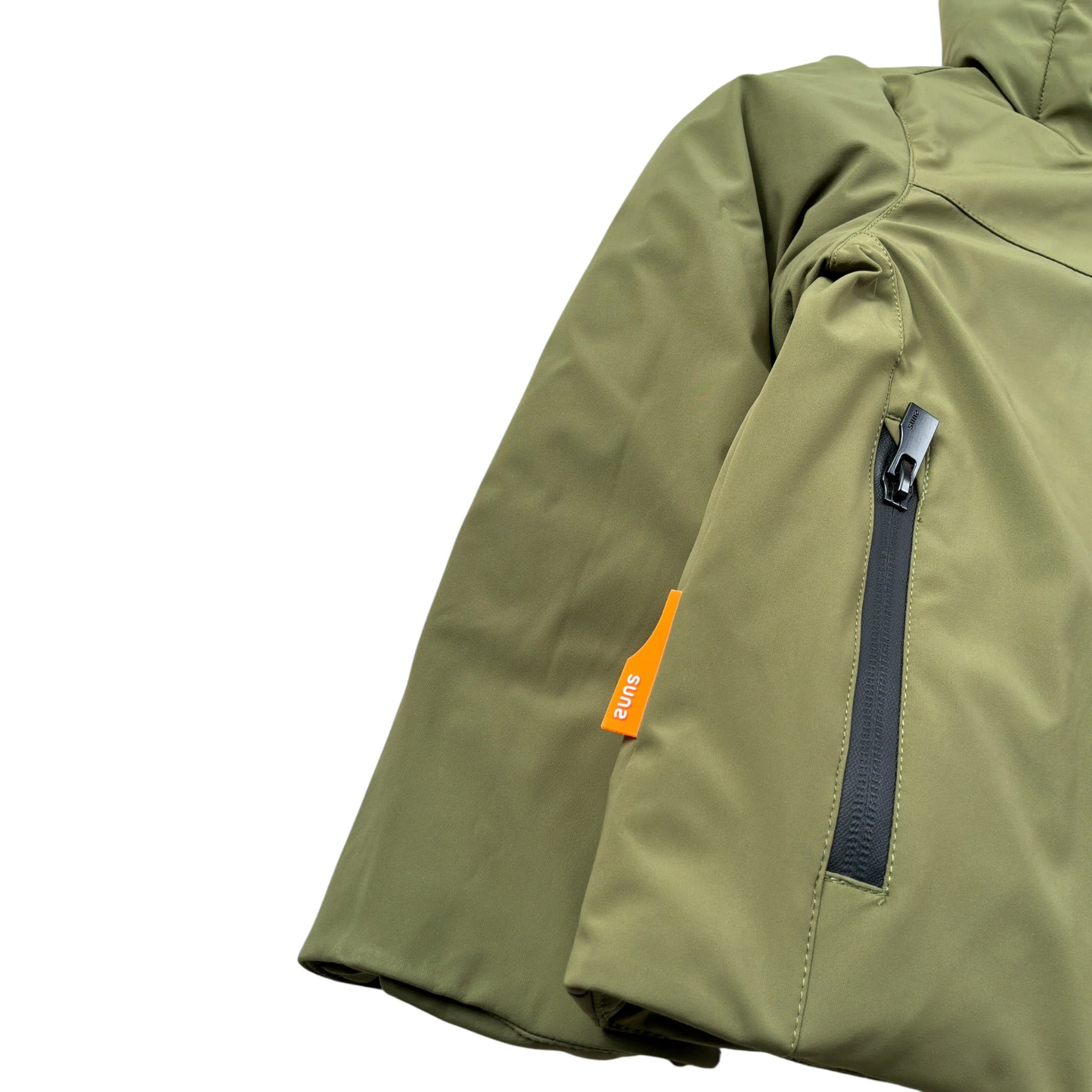 Suns Giubbino tinta unita con Cappuccio Verde per Bambino GBS603U VERDE SUNS 